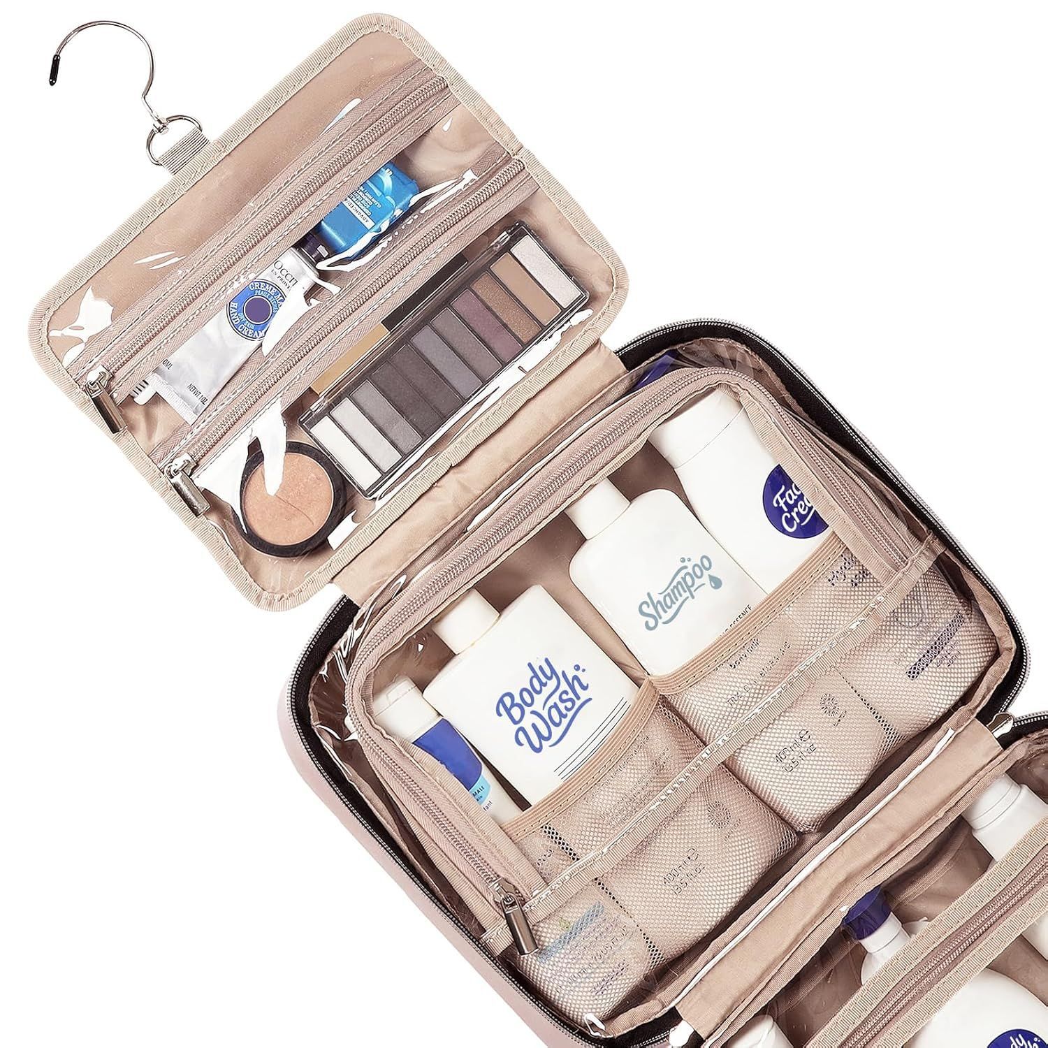Purple Large Capacity Hanging Toiletry Bag for Women(30.5 x 22.5 x 12 cm) view 4