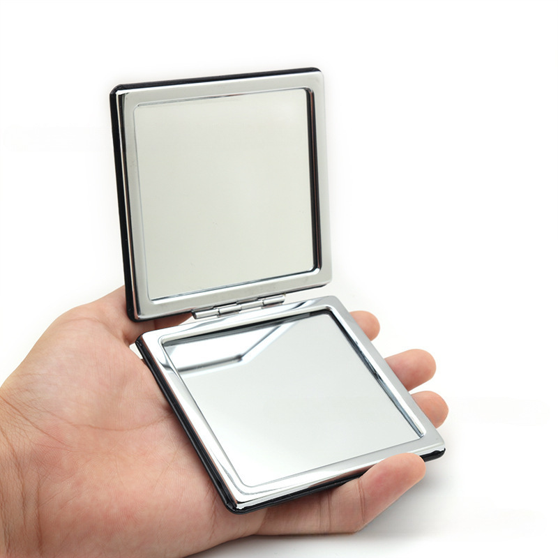 4-Pack Black Jumbo Square Folding Compact Mirror(8X8CM) - Men's Shaving & view 4