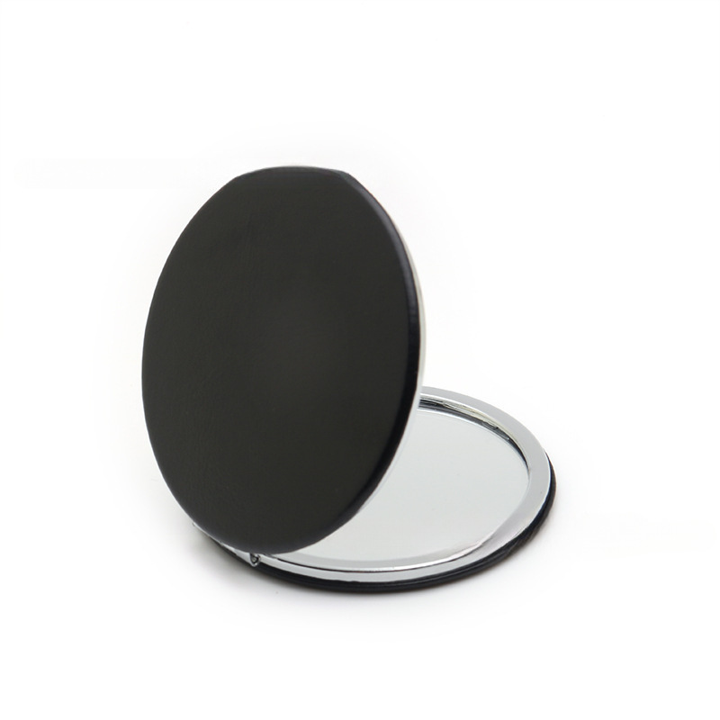 4-Pack Black Jumbo Round Portable Makeup Mirror(8x8CM) - Pocket Cosmetic view 3