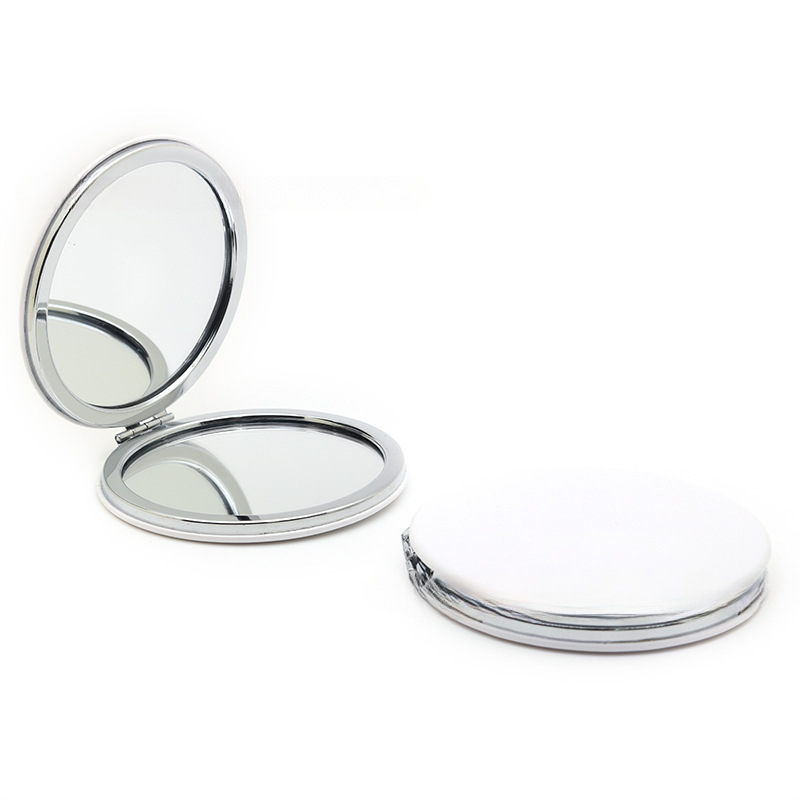 4-Pack White Jumbo Round Portable Makeup Mirror(8x8CM) - Pocket Cosmetic