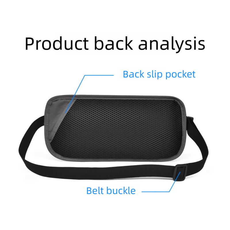 Beige RFID Blocking Slim Anti-Theft Fanny Pack for Outdoor Travel - Hidden view 5
