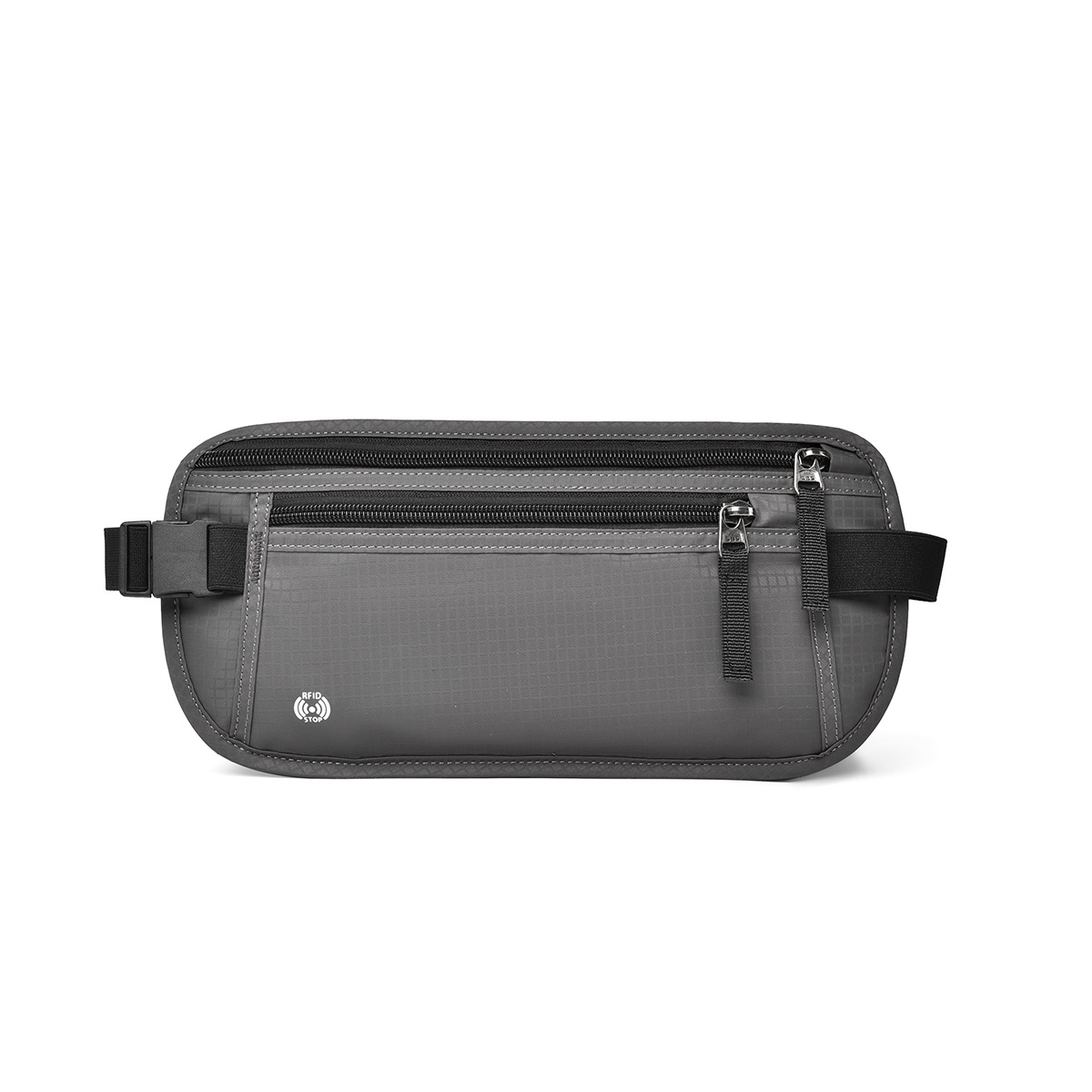 Dark Grey RFID Blocking Slim Anti-Theft Fanny Pack for Outdoor Travel - Hidden