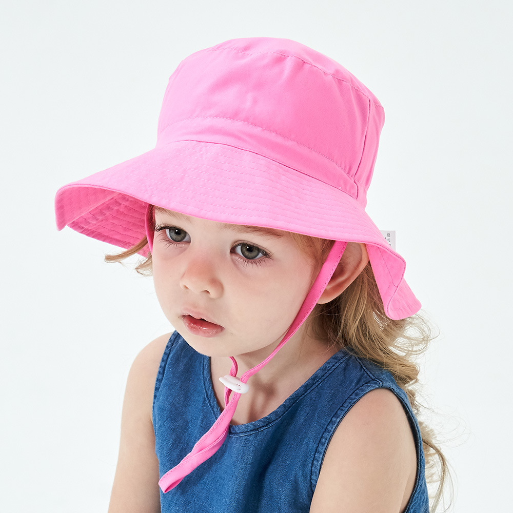 2-Pack Pink Kids Sun Hat and Travel Beach Fisherman Cap(M Size for Head