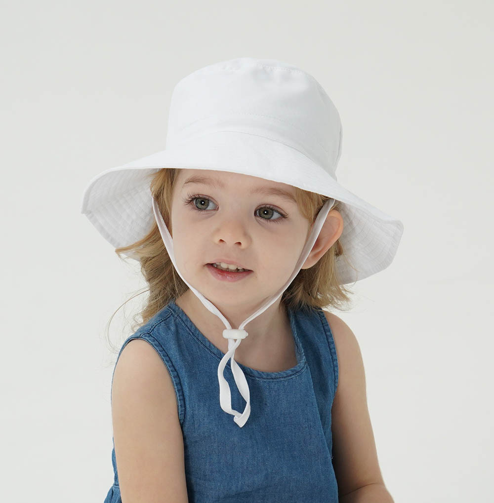 2-Pack Purple Flower Pattern Kids Sun Hat and Travel Beach Fisherman Cap(M view 3
