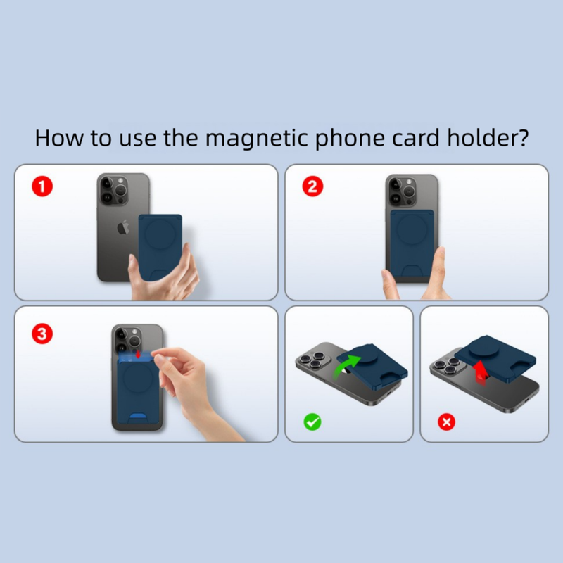 2-Pack 2-in-1 Purple Magnetic Card Wallet Integrated Pop Airbag view 7