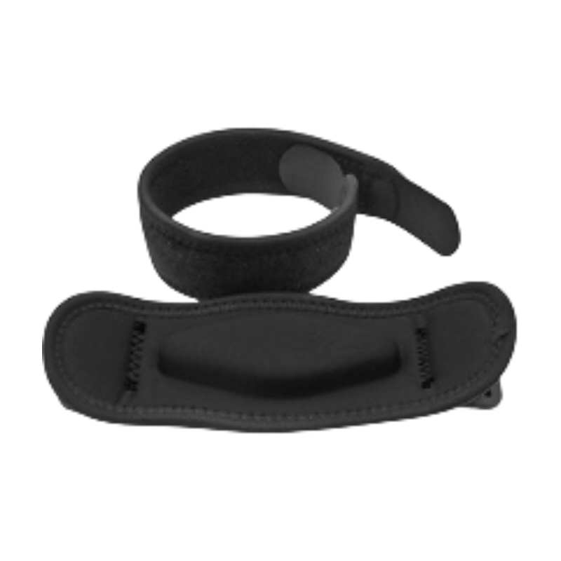 Two-Pair Black Adjustable Compression Elbow Brace with Thick Sponge Padding