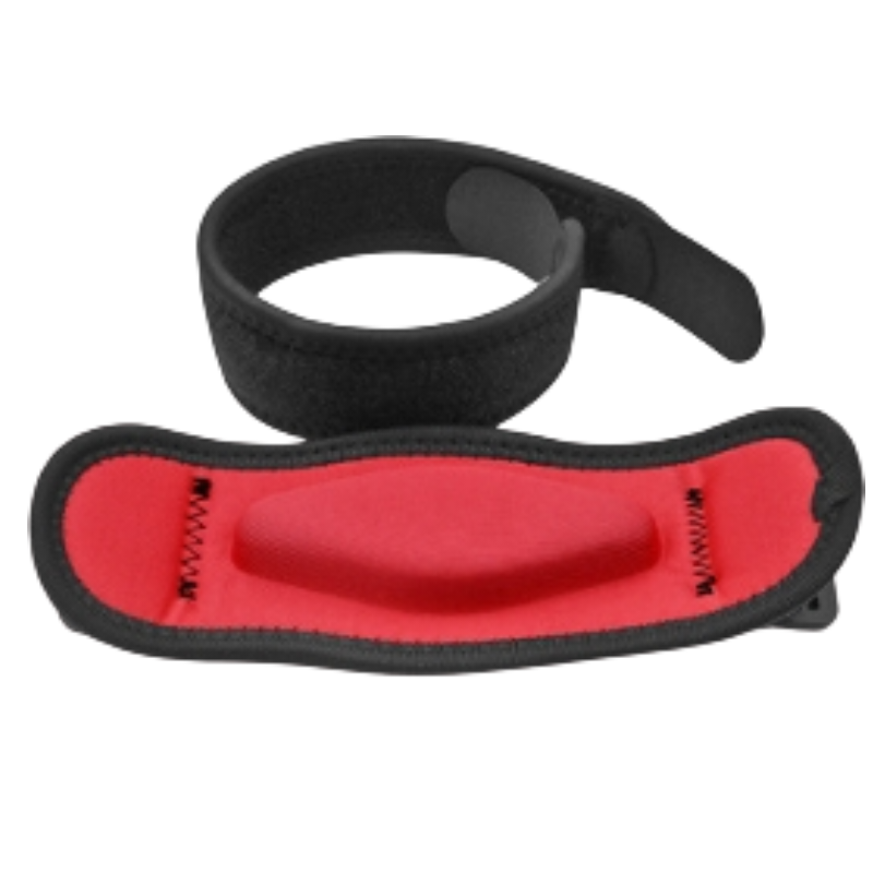 Two-Pair Red Adjustable Compression Elbow Brace with Thick Sponge Padding