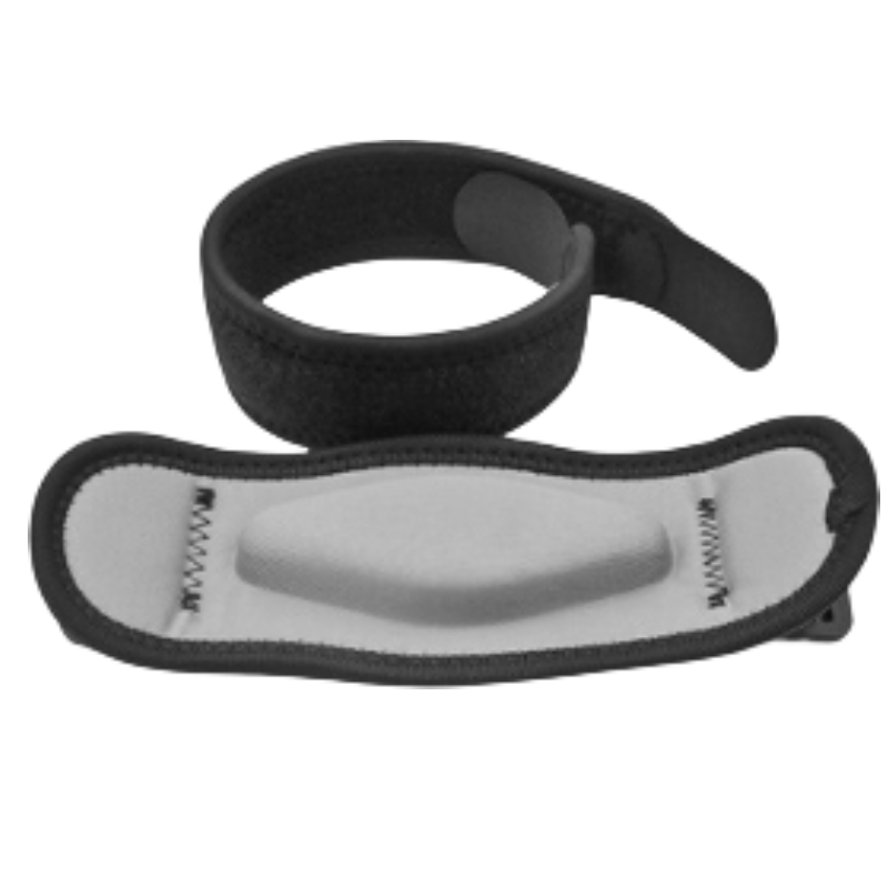 One-Pair Light Grey Adjustable Compression Elbow Brace with Thick Sponge