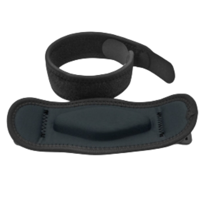 One-Pair Dark Grey Adjustable Compression Elbow Brace with Thick Sponge