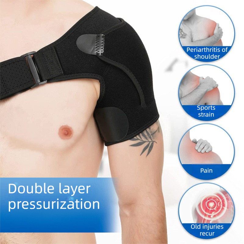 Adjustable Neoprene Sports Shoulder Brace - Compression Support for Dislocation view 2