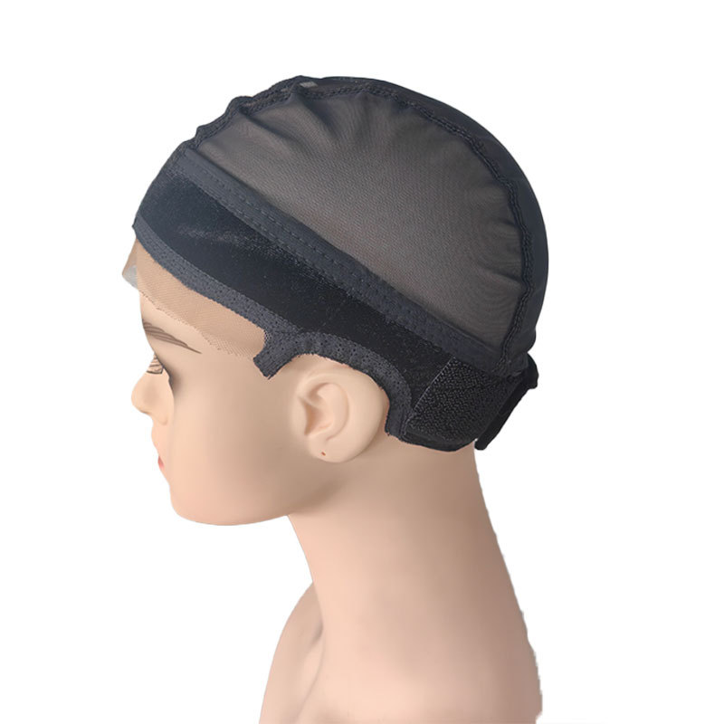 2-Pack Black U-Part Open-Ear Wig Cap with 4x5 Inch Double Velvet Lace — image 1