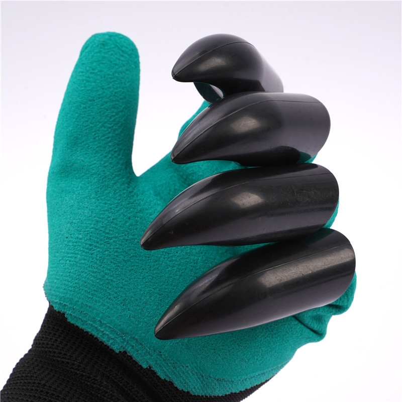2-Pairs Green Waterproof and Puncture Resistant Gardening Gloves(L: 27CM) view 2