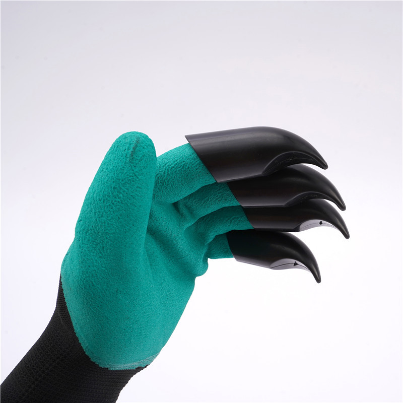 2-Pairs Green Waterproof and Puncture Resistant Gardening Gloves(L: 27CM) view 3