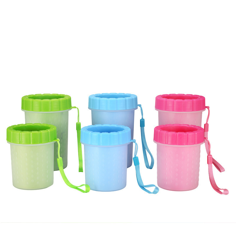 Green Large Size Quick & Easy-Clean Dog Paw Cleaner Cup - PP+TPR Material view 4