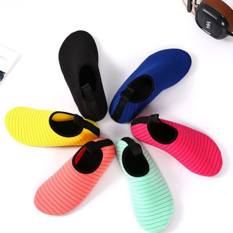 #38/39 Black Quick-Dry Aqua Beach Water Shoes for Men and Women - Slip-On view 2