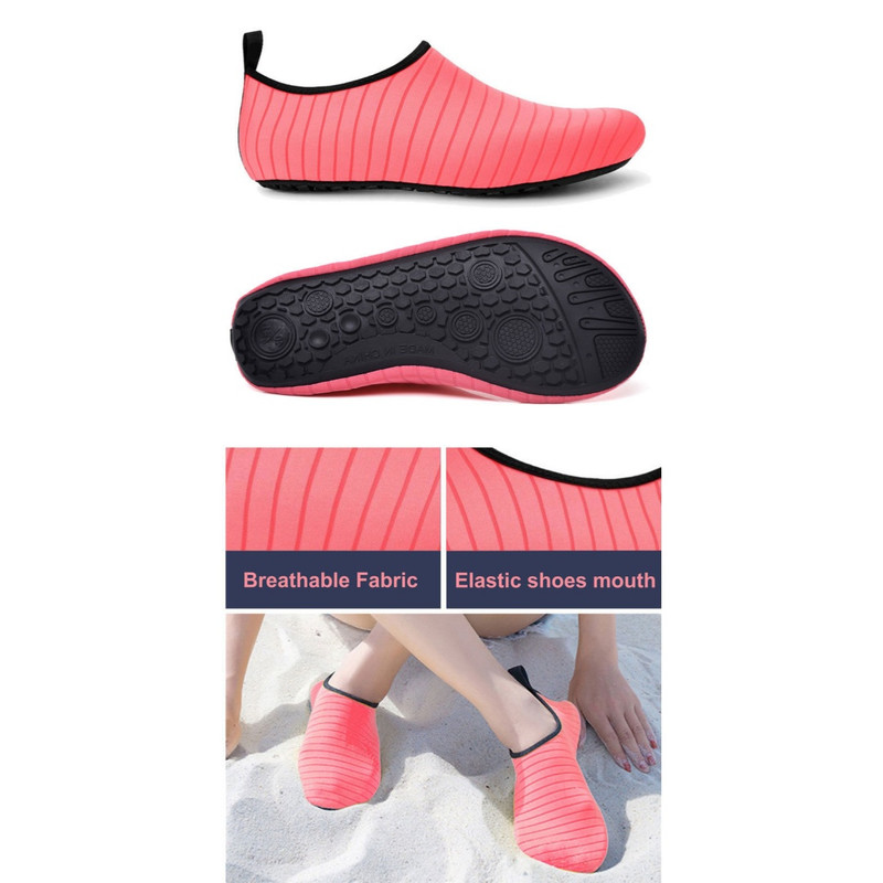 #44/45 Black Quick-Dry Aqua Beach Water Shoes for Men and Women - Slip-On view 3
