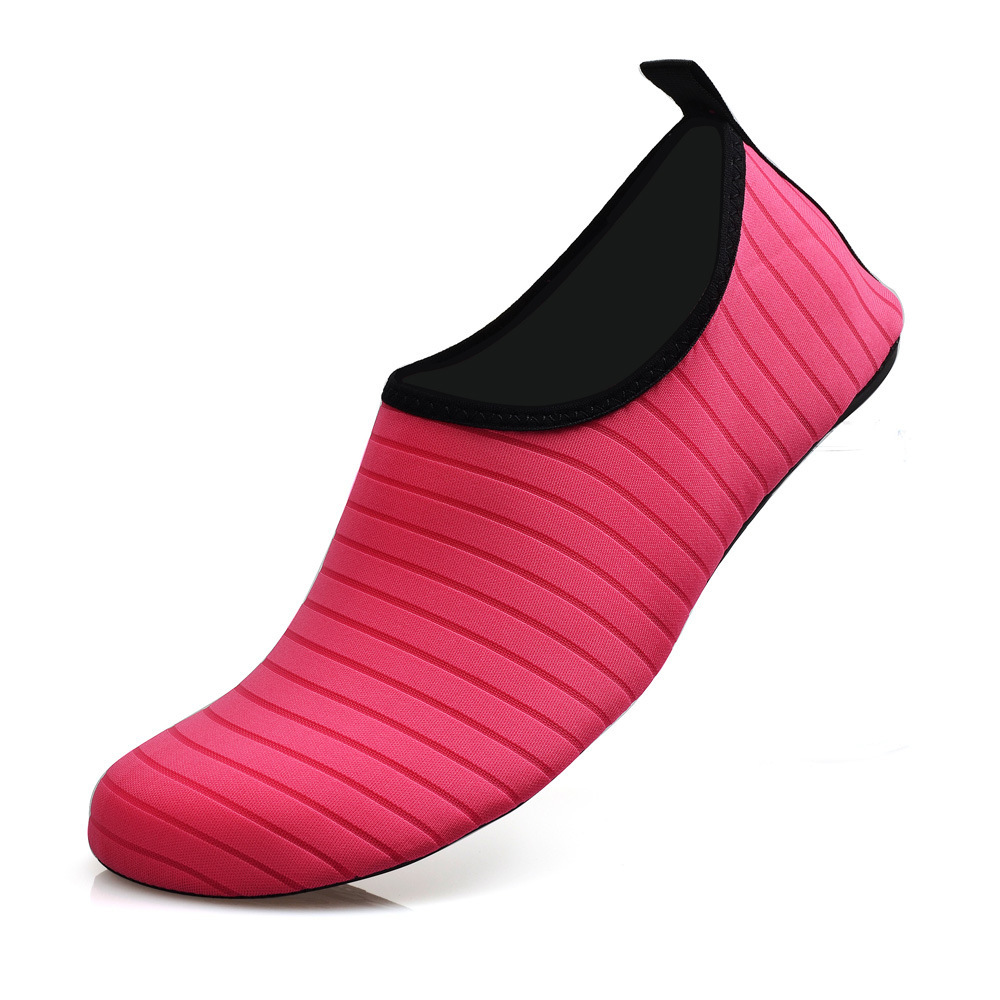#40/41 Rose Red Quick-Dry Aqua Beach Water Shoes for Men and Women - Slip-On