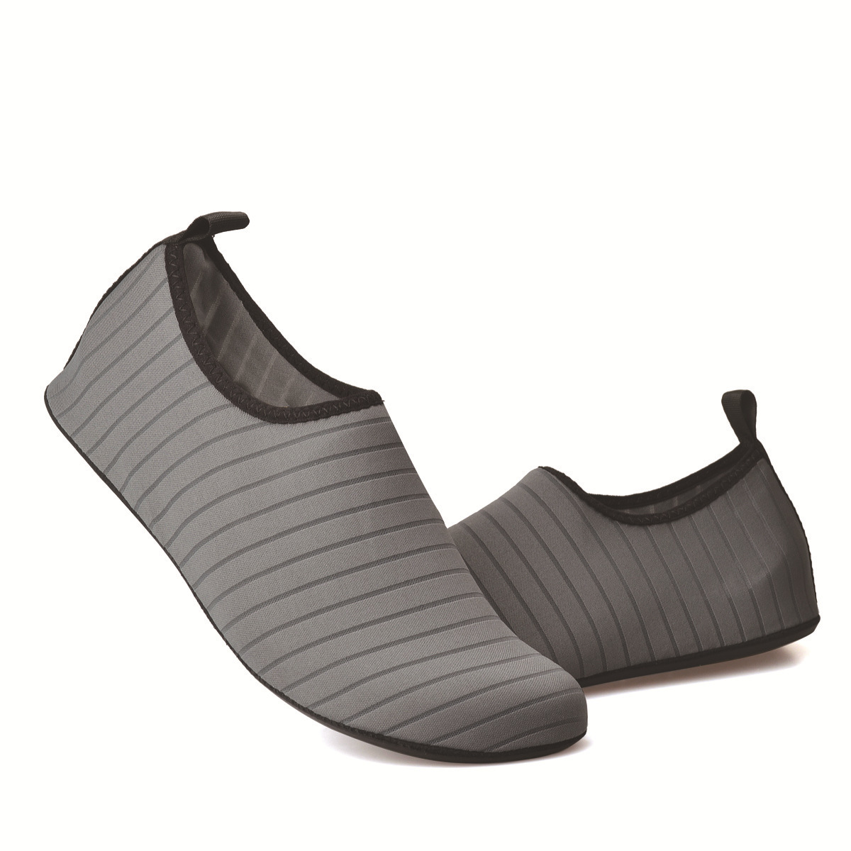 #40/41 Grey Quick-Dry Aqua Beach Water Shoes for Men and Women - Slip-On