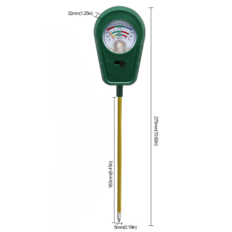 3-in-1 Mechanical Pointer Soil Meter - No Batteries Required view 4
