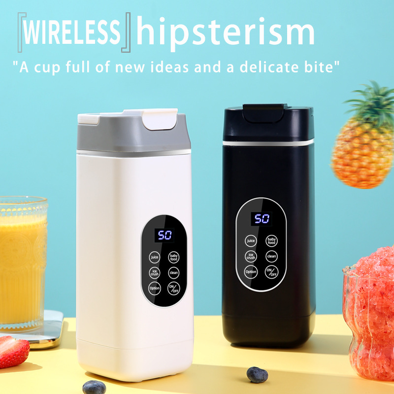White Portable Wireless 420ML Blender Bottle (8.7x8.7x23.2CM) - 12-Blade view 3