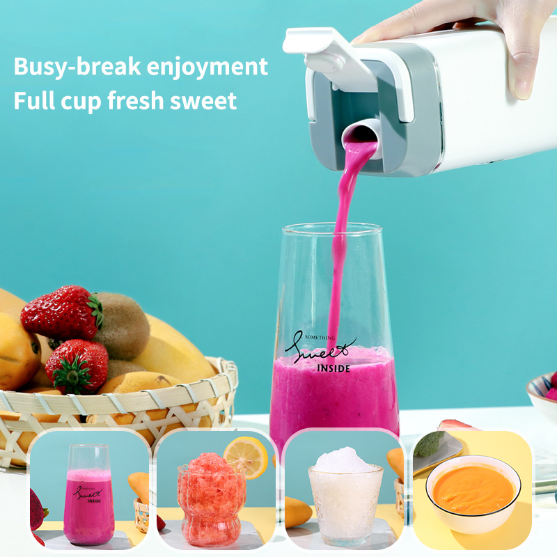 White Portable Wireless 420ML Blender Bottle (8.7x8.7x23.2CM) - 12-Blade view 5