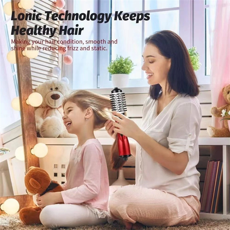 2-in-1 Pink Automatic Rotating Hot Air Styler(38/50mm Curling Barrel) view 3