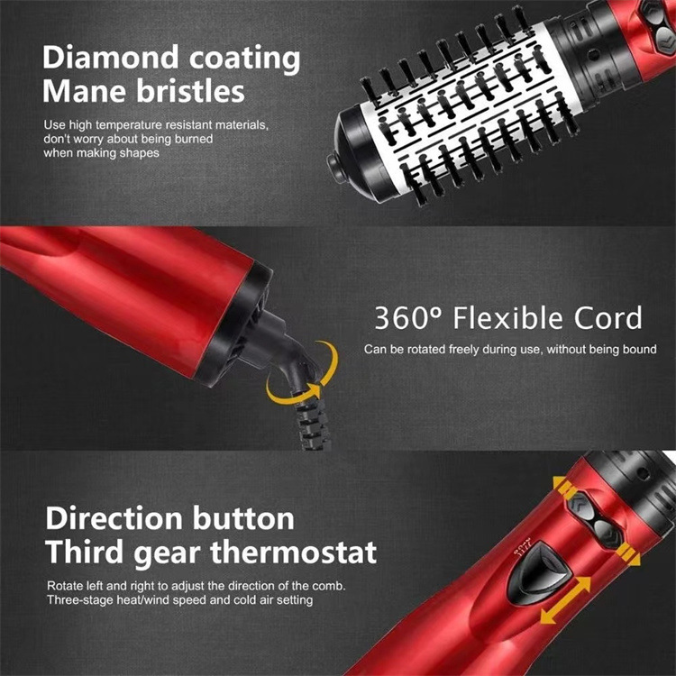 2-in-1 Grey Automatic Rotating Hot Air Styler(38/50mm Curling Barrel) view 4
