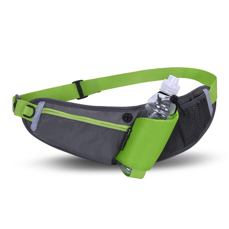 Green Adjustable Large Capacity Outdoor Sports Running Waist Pack(Waistline