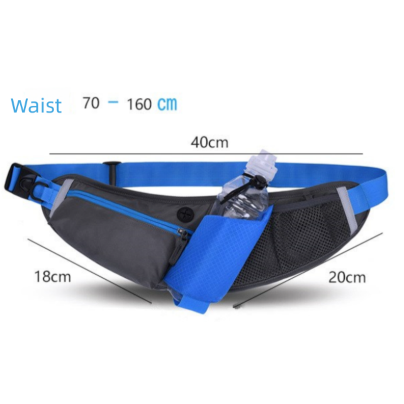 Green Adjustable Large Capacity Outdoor Sports Running Waist Pack(Waistline view 6