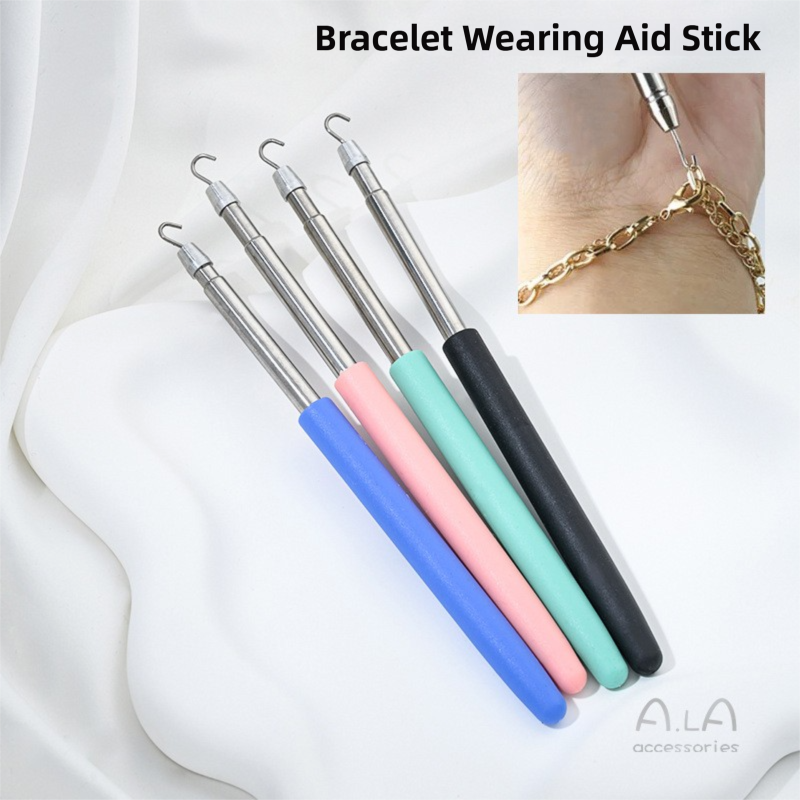 2-Pack Pink Jewelry Fastener Helper Tool - Quick Bracelet & Fine Chain Wearer view 2