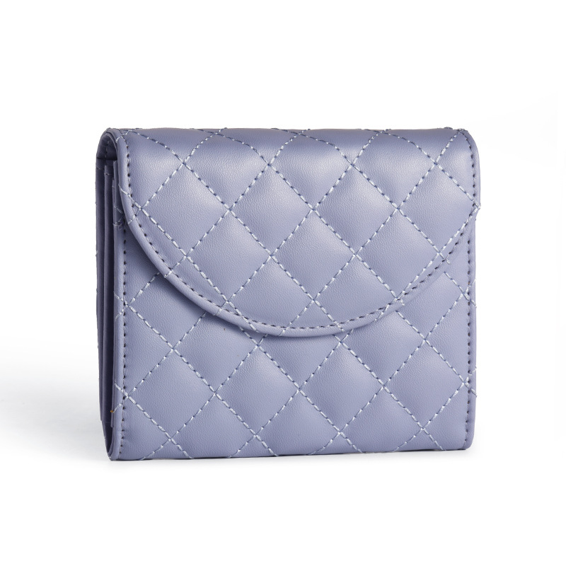 3-Pack Soft PU Rhombus Pattern Quilted Lipstick & Card Holder - Portable & view 2