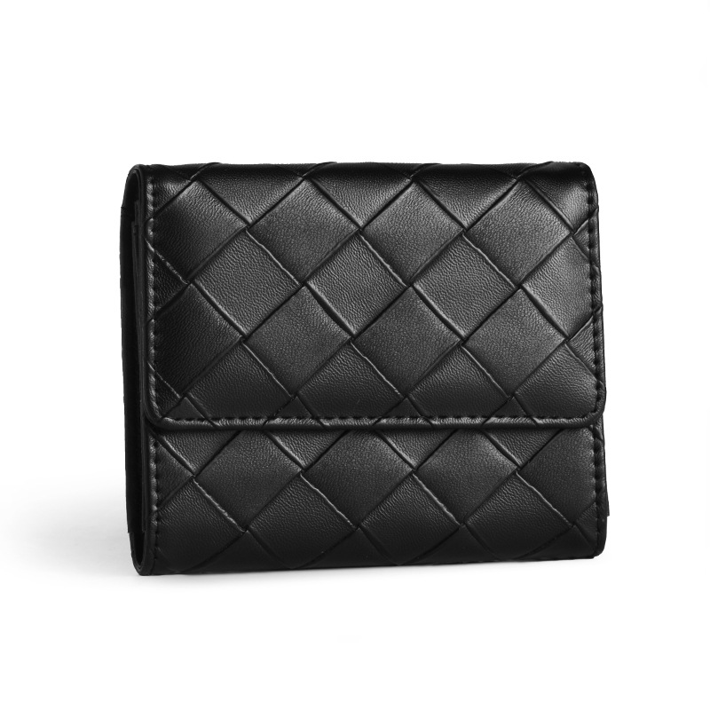 3-Pack Soft PU Rhombus Pattern Quilted Lipstick & Card Holder - Portable & view 3