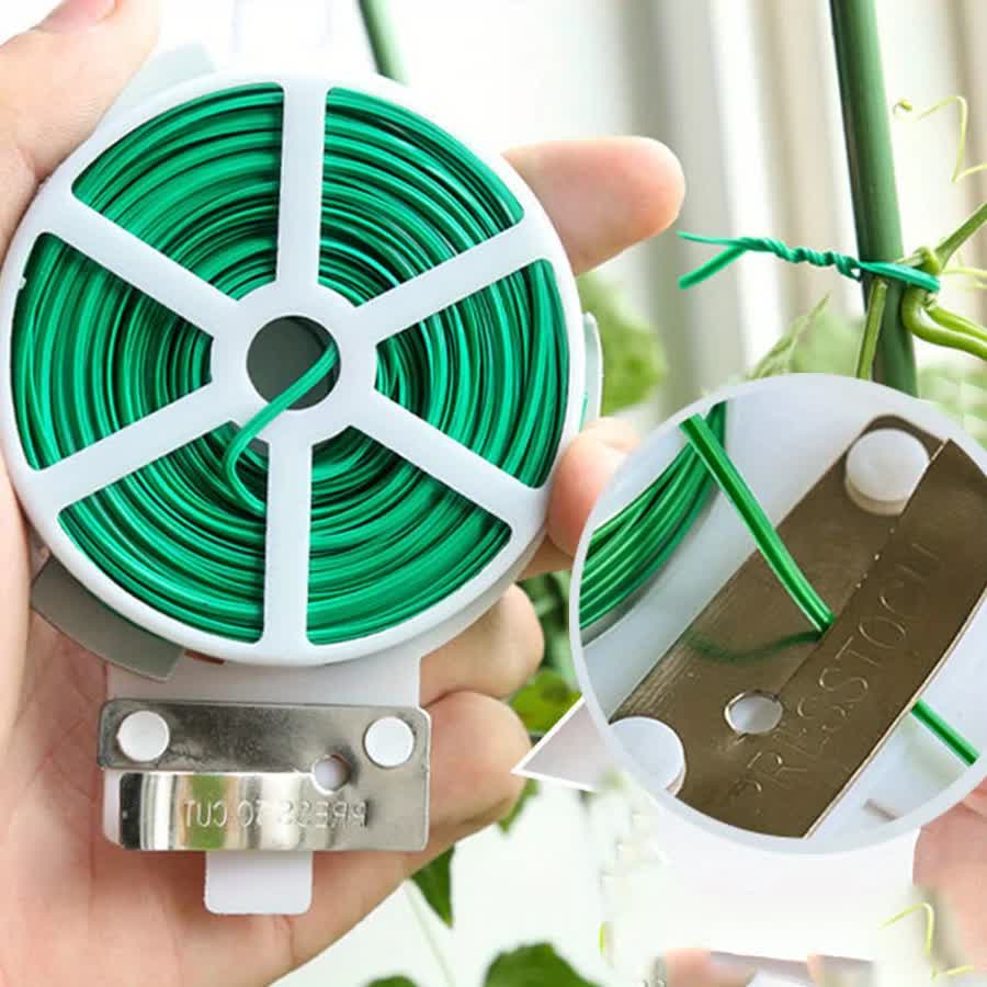 4-Rolls 100M Multifunctional Plastic Steel Twist Tie with Cutter - Sturdy — image 1