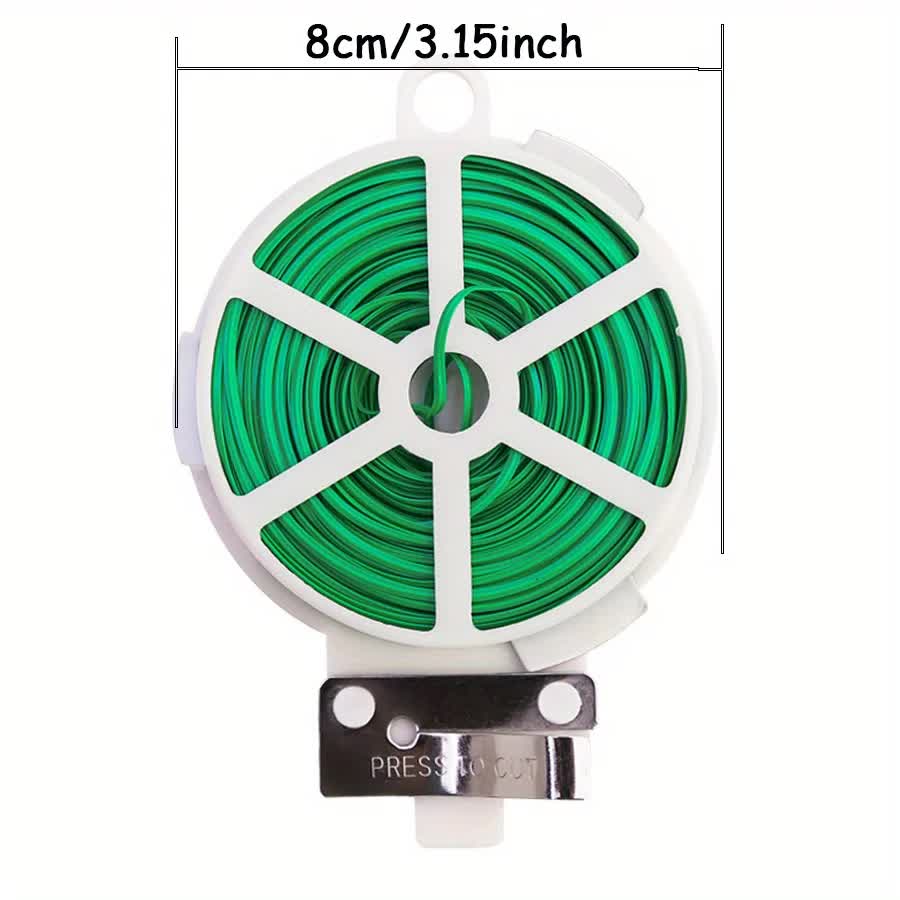 4-Rolls 100M Multifunctional Plastic Steel Twist Tie with Cutter - Sturdy view 4