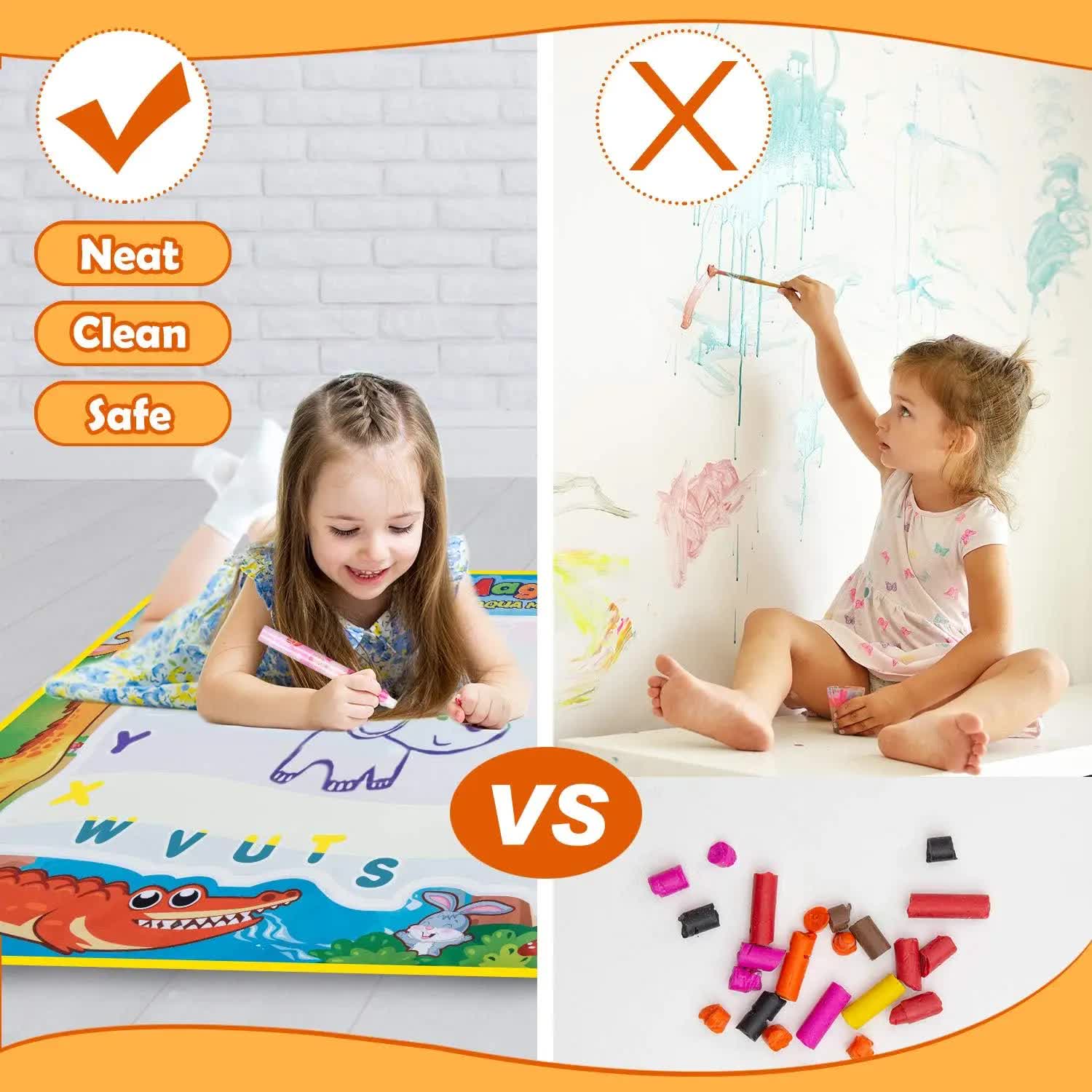 80x60CM Christmas Style Magic Water Doodle Mat Toy view 4
