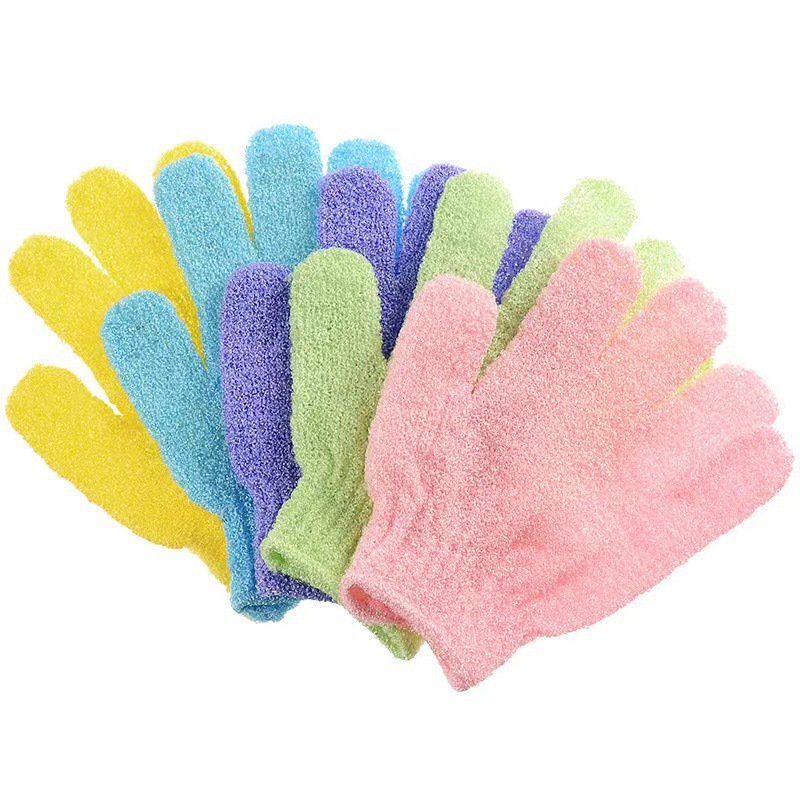 5-Pack Exfoliating Bath Mitts Set - Double-Sided & Gentle Scrubbing Gloves for — image 1