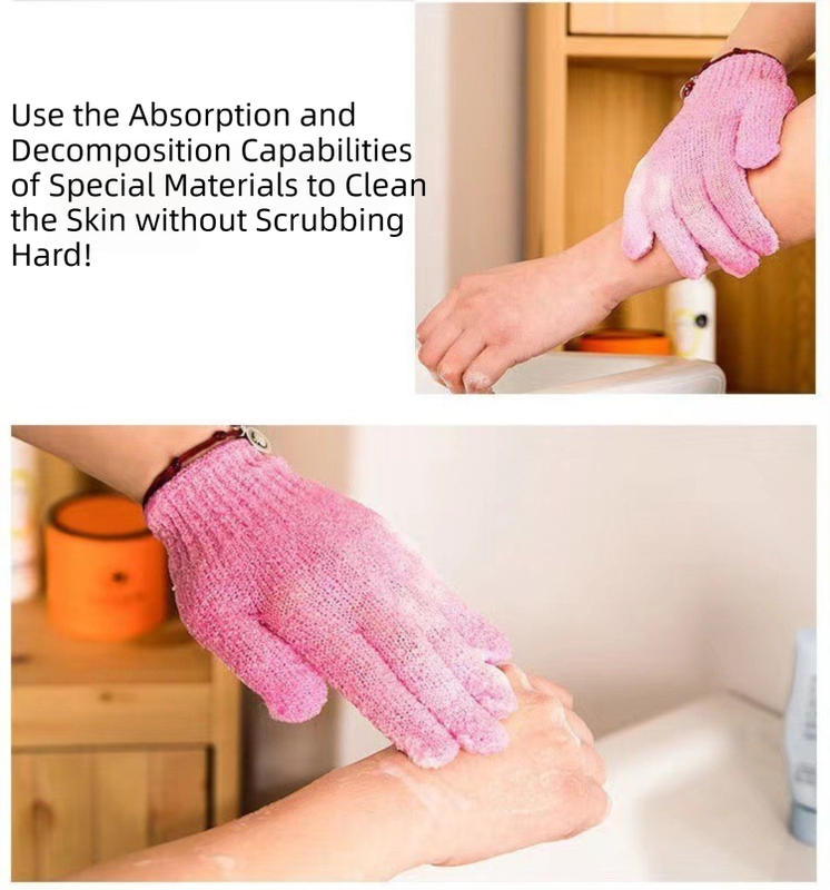 5-Pack Exfoliating Bath Mitts Set - Double-Sided & Gentle Scrubbing Gloves for view 3