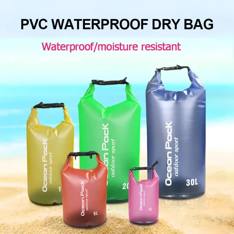 Yellow 10L PVC Waterproof Swimming Bag Bonus with Waterproof Phone Pouch view 2