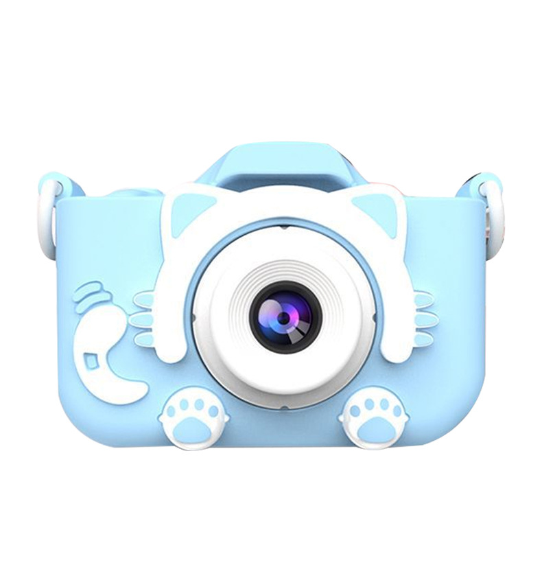 X2 Blue Single Lens Kids Cat Digital Camera - Multi-Functions With 20MP