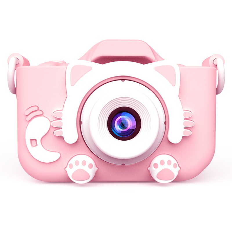X2 Pink HD Dual Lens Kids Cat Digital Camera - Multi-Functions With 20MP