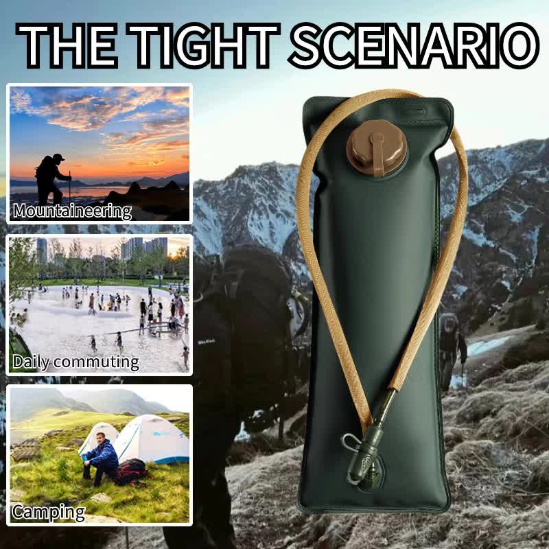 Outdoor Green 3L Hydration Bladder for Running & Cycling - Eco-Friendly PEVA view 2
