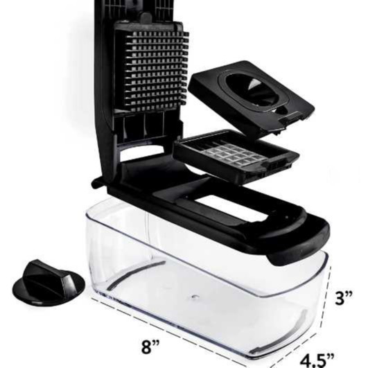 18-Piece Black Multi-Function Vegetable Chopper & Slicer Set - Rotary Grater view 6