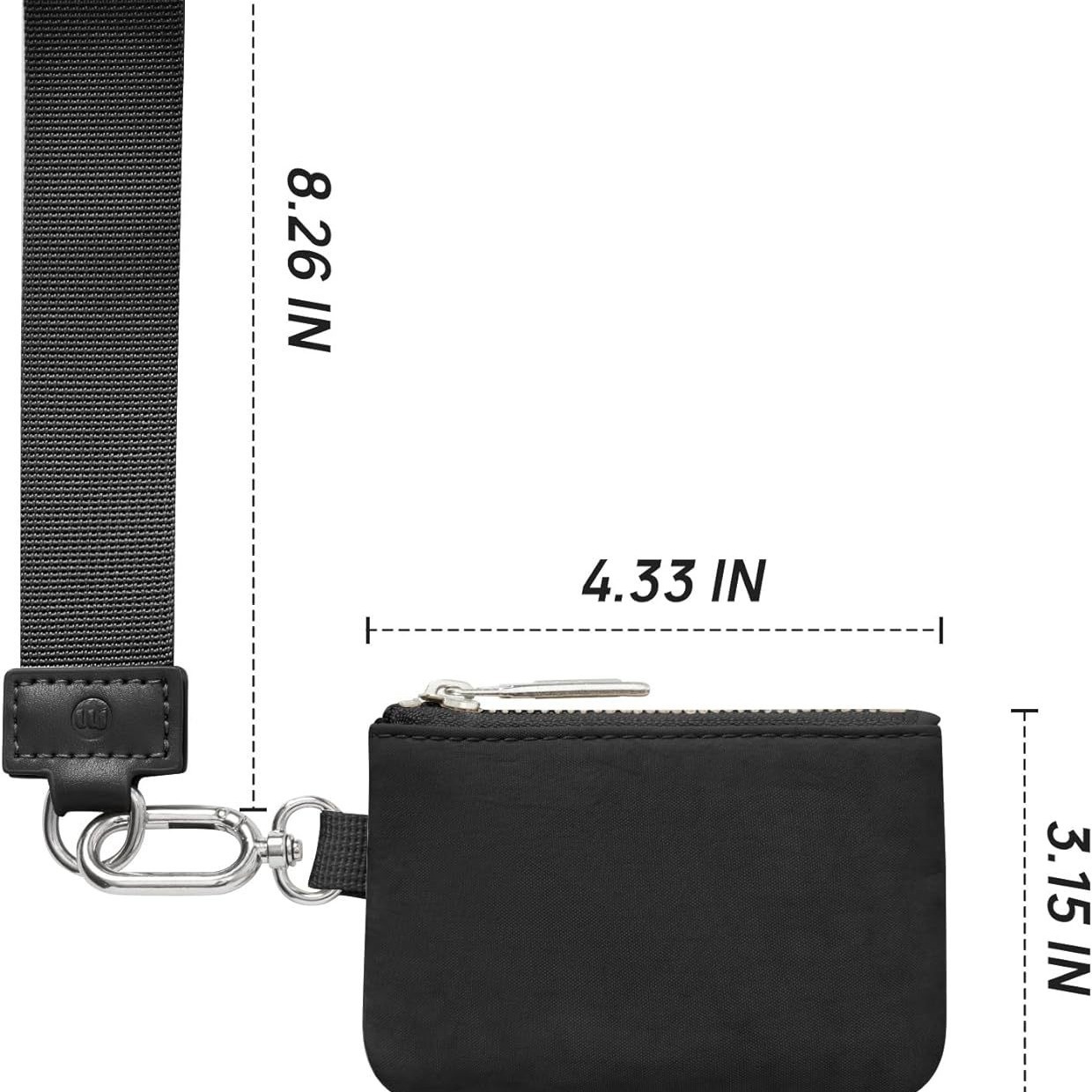 Pink Beige Women's Ultralight Fashion Nylon Wristlet Pouch Set - Portable Mini view 5