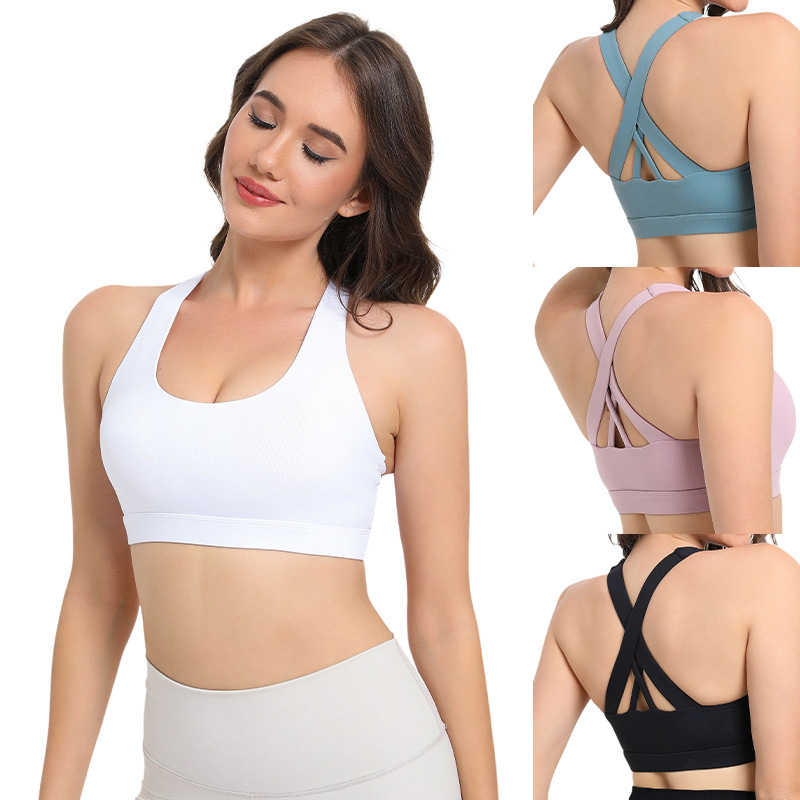 2-Pack Black High-Support Shockproof Sports Bra(M Size) - Women's Backless view 3