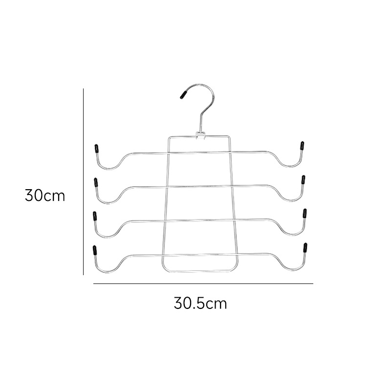 2-Pack Vertical Layered Bra and Lingerie Organiser Hanger(4 Tier: 30.5X30cm) view 3