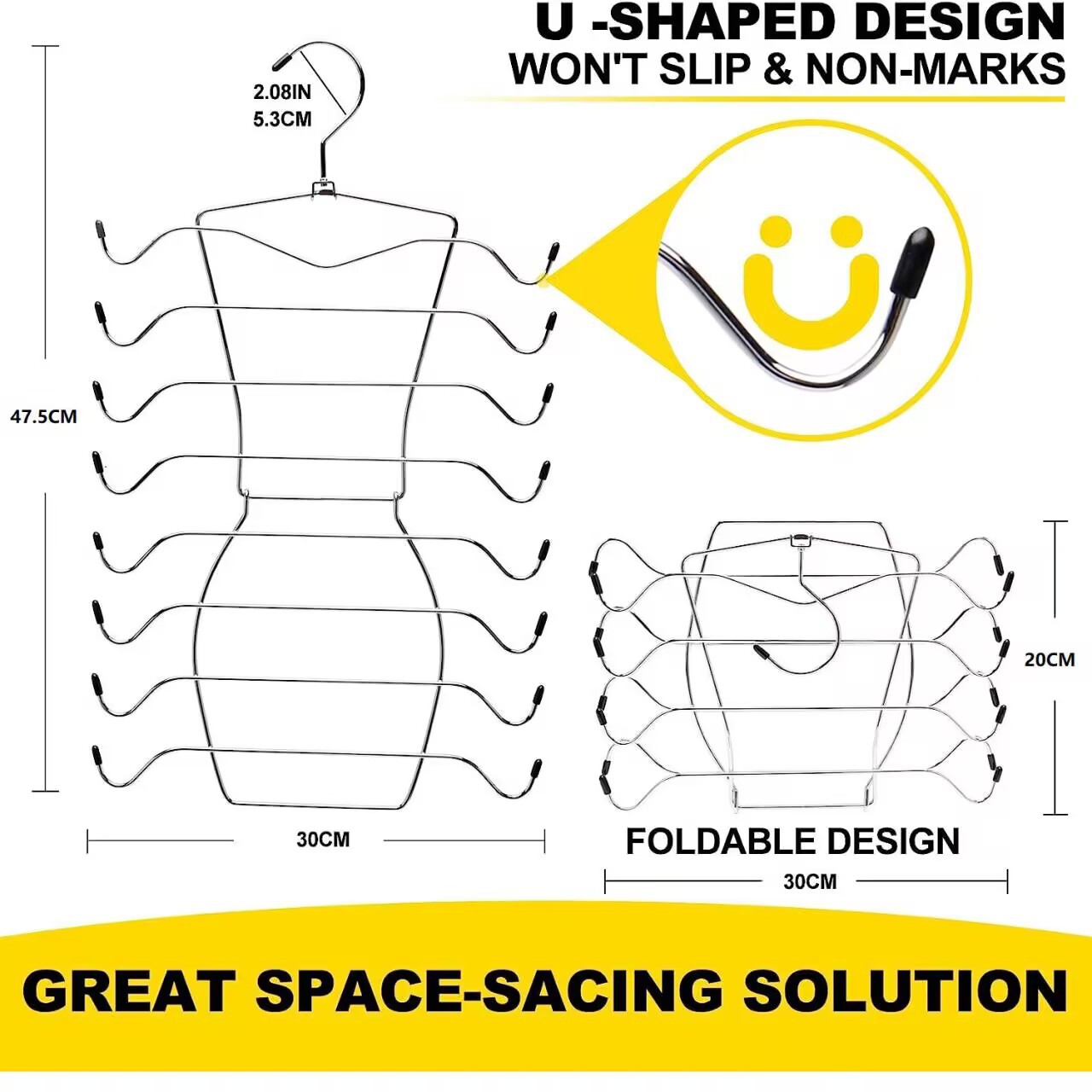 Foldable Vertical Layered Bra and Lingerie Organiser Hanger(8 Tier view 4