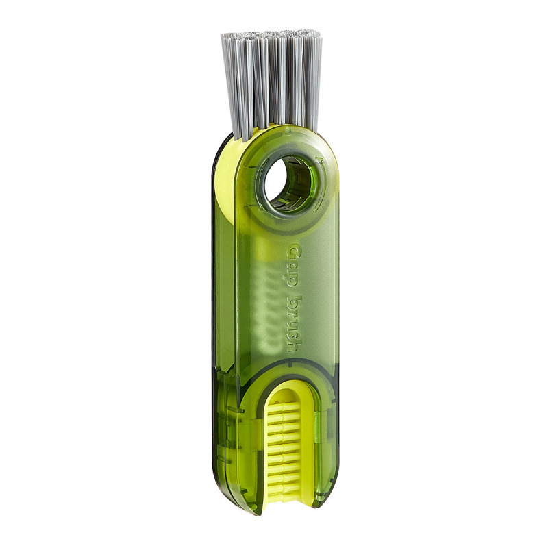 2-Packs 3-in-1 Green Portable & Compact U-Shape Deeply-Cleaning Brush