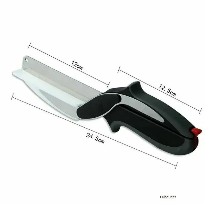 2-in-1 Ingenious Cutter Food Chopper & Scissor for Kitchen Versatile Use - 420 view 3