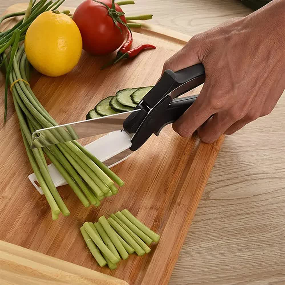2-in-1 Ingenious Cutter Food Chopper & Scissor for Kitchen Versatile Use - 420 view 4
