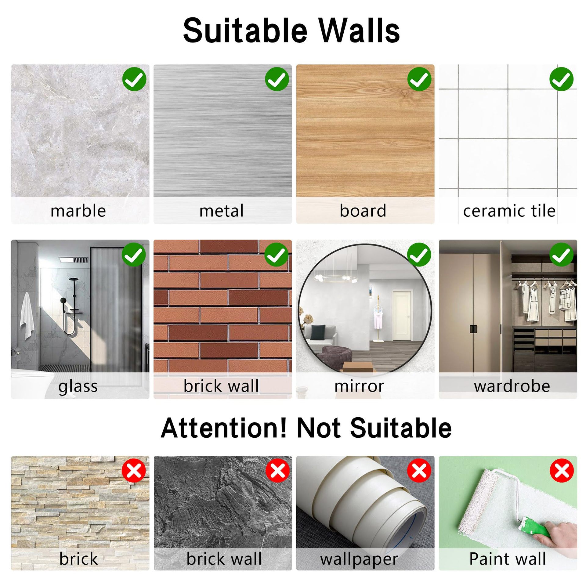 9-Pack Bathroom & Kitchen Organiser Set: 5 Heavy-Duty Clear Adhesive Hooks + 4 view 7